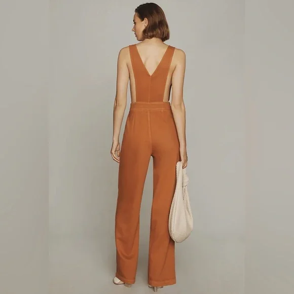 ✨ Anthropologie Deep-V Jumpsuit Sz 31 - Picture 3 of 8